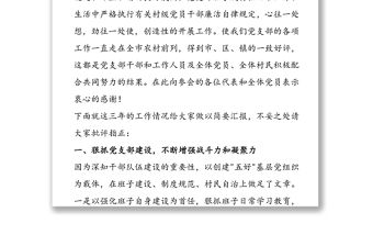 X村黨支部三年工作總結