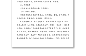 全面推進(jìn)黨支部標(biāo)準(zhǔn)化規(guī)范化建設(shè)方案