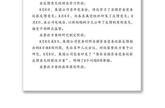 黨委書記在集團公司黨委巡察整改工作匯報點評會上的講話