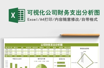 可视化公司财务支出分析图Excel表格