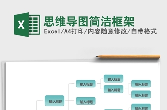 思维导图简洁框架Excel表格模板