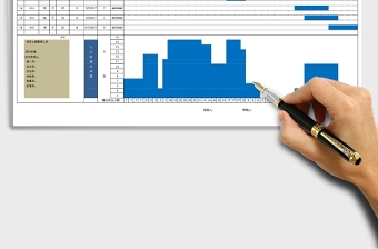 施工进度计划表甘特图Excel表格模板