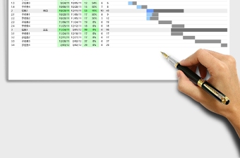 项目进度管理甘特图模板表格Excel模板