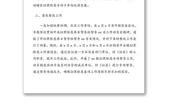 鄉(xiāng)鎮(zhèn)掃黑除惡專項(xiàng)督導(dǎo)整改報告