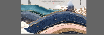 炫彩大理石设计感月是故乡明中秋节海报设计图片
