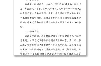 黨員冬訓活動實施方案