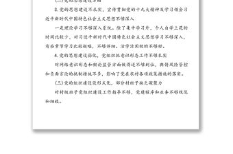 巡察反饋意見整改專題民主生活會個人發言提綱