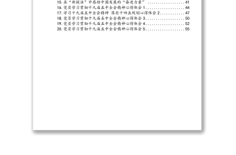 十九屆五中全會學(xué)習(xí)心得匯編（20篇）