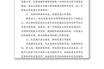 貫徹落實全市基層黨建工作重點任務工作總結