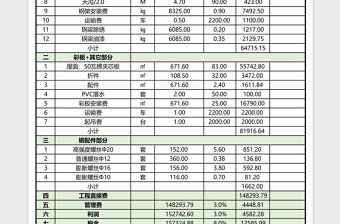 鋼結構工程報價單二聯