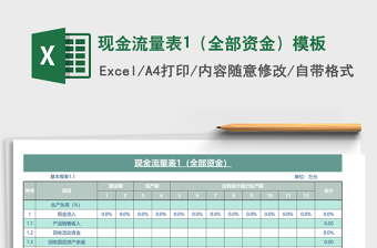 預(yù)算現(xiàn)金流量表Execl表格