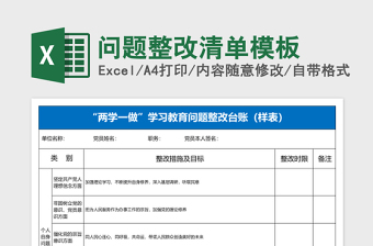 2022建党一百周年问题整改清单