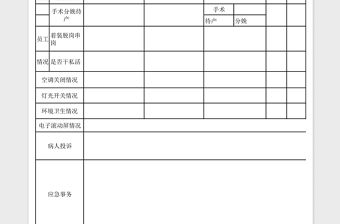 醫院行政總值班工作記錄表
