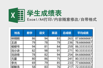 學(xué)生成績(jī)表Excel模板