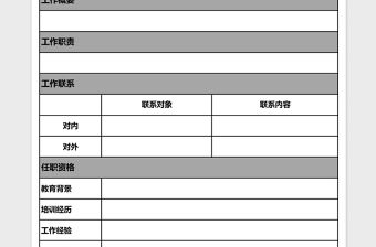 工作說明書excel模板