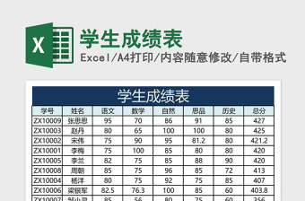 學(xué)生成績表excel表格