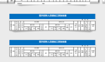 晉升人員增加工資統計表excel表模板