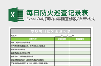 每月消防巡查记录表