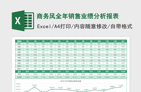 全年销售业绩分析报表excel模板