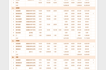 简约房屋装修预算表excel模板