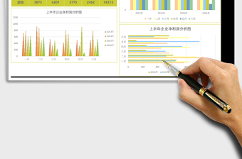 上半年企业净利润分析表Excel模板