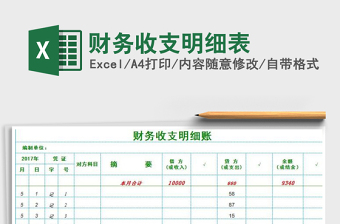 2021年財(cái)務(wù)收支明細(xì)表