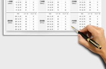 2021年开学各班级人数统计表免费下载