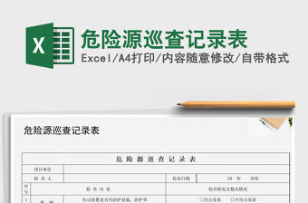 2021年危險源巡查記錄表