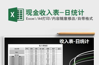 2021年現(xiàn)金收入表-日統(tǒng)計(jì)