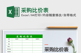 2021年采購(gòu)比價(jià)表