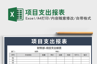 2021年項目支出報表