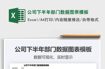 2021年公司下半年部門數據圖表模板