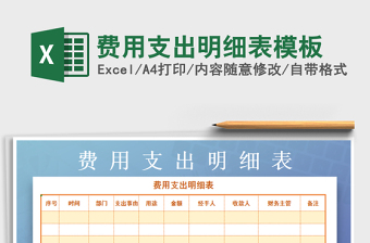2021年費(fèi)用支出明細(xì)表模板