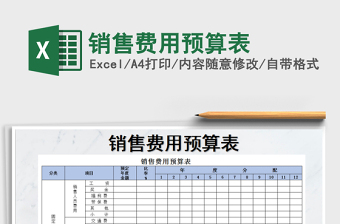 2021年銷售費用預算表免費下載