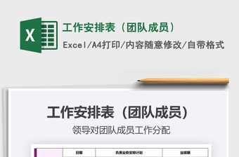 2021年工作安排表（團(tuán)隊(duì)成員）