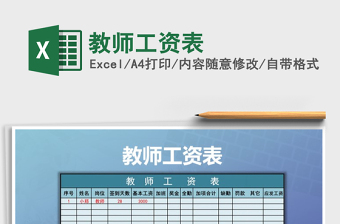 2021年教師工資表
