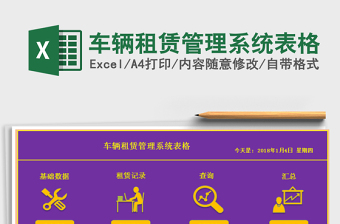 2021年車輛租賃管理系統(tǒng)表格