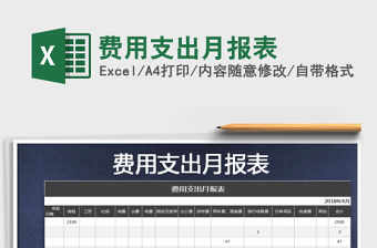 2021年費(fèi)用支出月報(bào)表