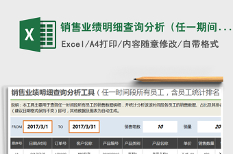 2021年銷售業(yè)績明細(xì)查詢分析（任一期間所有員工，含統(tǒng)計分析