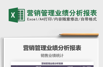 2021年?duì)I銷管理業(yè)績(jī)分析報(bào)表