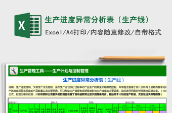 2021年生產(chǎn)進(jìn)度異常分析表（生產(chǎn)線）