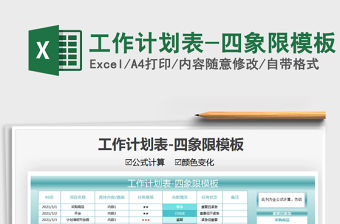 2021年工作計劃表-四象限模板