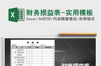 2021年財(cái)務(wù)損益表-實(shí)用模板