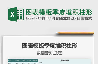 2021年圖表模板季度堆積柱形