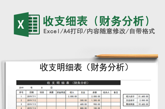 2021年收支細(xì)表（財(cái)務(wù)分析）