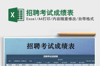 2021年招聘考試成績表