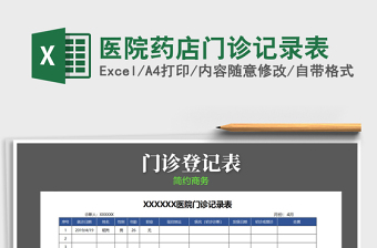2021年醫(yī)院藥店門診記錄表