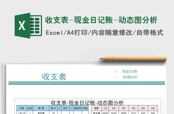 2021年收支表-現金日記賬-動態圖分析