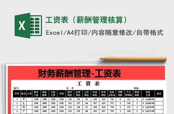 2021年工資表（薪酬管理核算）
