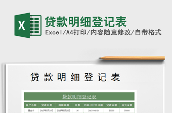 2021年貸款明細(xì)登記表